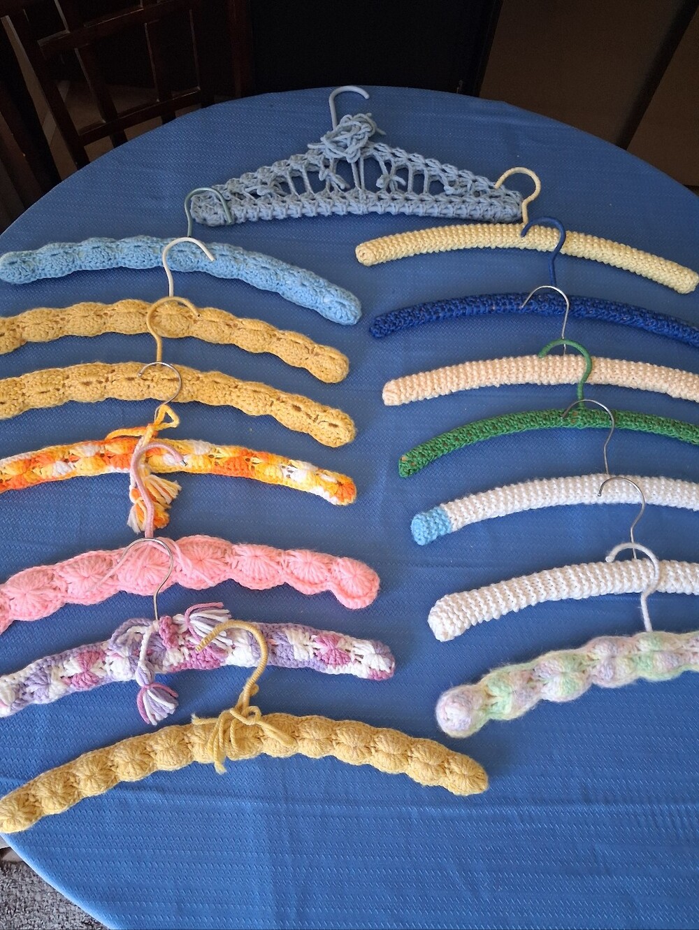 Vintage Handmade Crochet Hangers-Lot Of 15